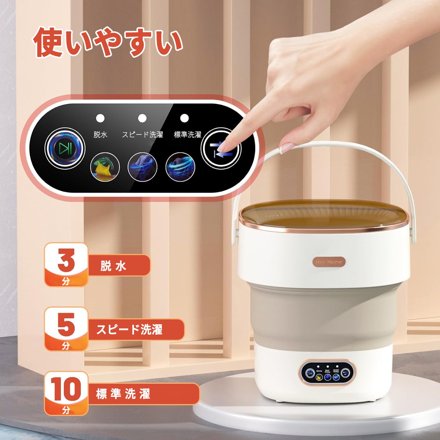 新品未使用品！ちっちゃな洗濯機　説明書付き！ Amazon.co.jp: ミニ洗濯機 小型せんたくき 14L折りたたみ式 大容量 60W